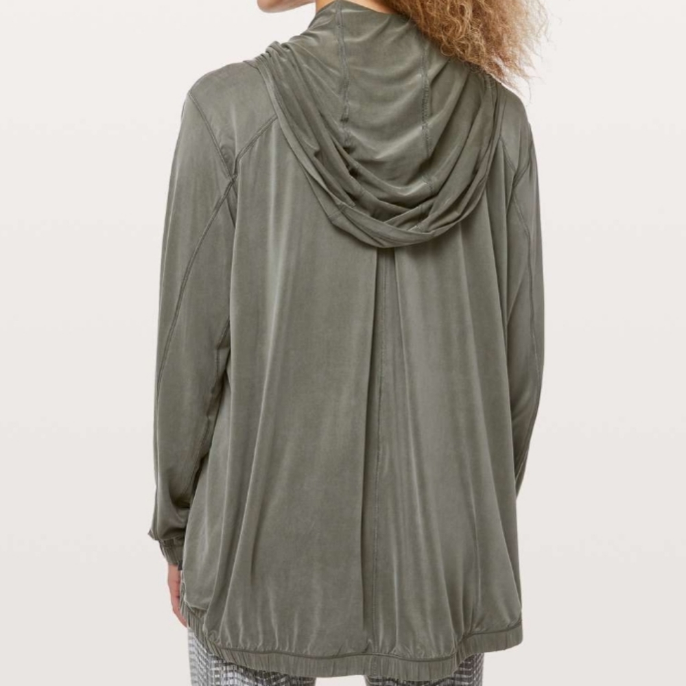 Lululemon Into Something Good Hoodie Jacket Grey Sage 4 - Picture 9 of 14